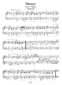 Partition complète, Minuet, WoO 82, E♭ major, Beethoven, Ludwig van par Ludwig van Beethoven