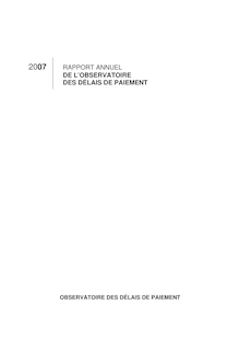 Rapport de l Observatoire des délais de paiement - Année 2007