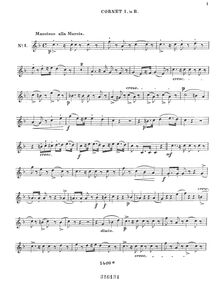 Partition Cornet 1 (en B♭), 12 Kleine Stücke, Maurer, Ludwig Wilhelm