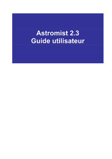 Astromist 2.3 Guide utilisateur