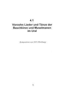 Partition Introduction, Nos.1 (a, b) et 2 (a, b), Vierzehn chansons und Tänze der Baschkiren und Muselmanen im Ural