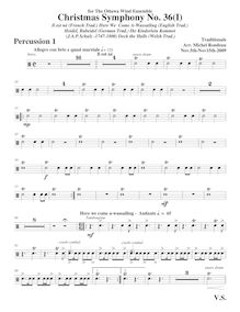 Partition Percussion, Symphony No.36  Christmas Symphony , F major