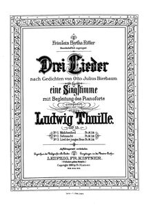 Partition No.3: Lied der jungen Hexe, 3 chansons, Op.15, Thuille, Ludwig