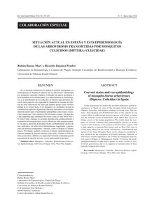 SITUACIÓN ACTUAL EN ESPAÑA Y ECO-EPIDEMIOLOGÍA DE LAS ARBOVIROSIS TRANSMITIDAS POR MOSQUITOSCULÍCIDOS (DIPTERA: CULICIDAE) (Current status and eco-epidemiology of mosquito-borne arboviruses(Diptera: Culicidae) in Spain)