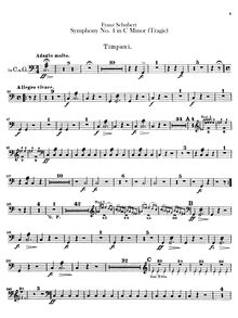 Partition timbales, Symphony No.4, »Tragische« (Tragic), C Minor
