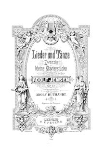 Partition complète, chansons und Tänze, Zwanzig kleine KlavierstückeSongs and Dances par Adolf Jensen