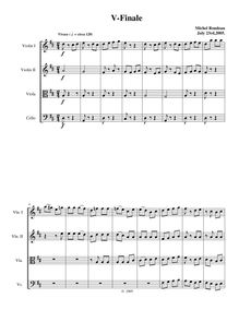Partition , Finale,  No.4 en D major, D major, Rondeau, Michel