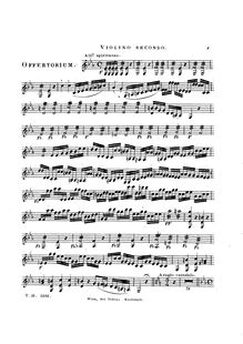Partition violons II, Offertorium de tempore, Si consistant adversum me castra