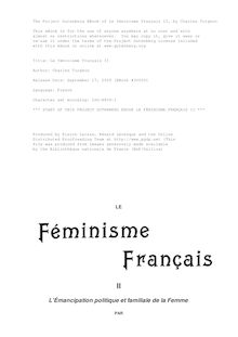 Le féminisme français II par Charles Marie Joseph Turgeon