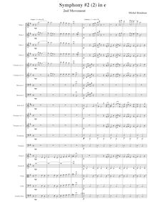 Partition , Adagio, Symphony No.2, E minor, Rondeau, Michel