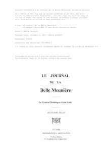 Le Journal de la Belle Meunière par Marie Quinton