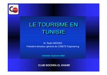 LE TOURISME EN TUNISIE LE TOURISME EN TUNISIE