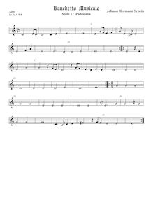 Partition ténor viole de gambe 1, aigu clef, Banchetto Musicale