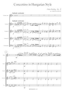 Partition complète et parties, violon Concertino en Hungarian Style