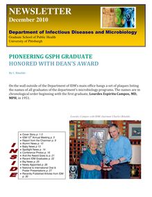 NEWSLETTER - University of Pittsburgh Department of Infectious ...