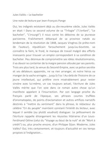 Jules Vallès – Le bachelier
