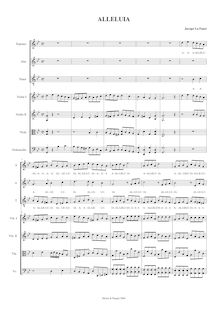 Partition Alleluja en sol min. per chœur a 3 voci e archi, Alleluja en sol min. (2004)