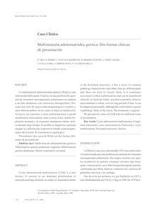 Malformación adenomatoidea quística: Dos formas clínicas de presentación