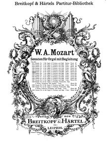 Partition complète, église Sonata No.6, B♭ major, Mozart, Wolfgang Amadeus