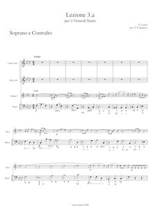 Partition Soprano, Contralto, Lezione 3a per il Venerdì Santo, F minor