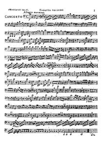 Partition basson 2, violoncelle Concerto, Op.27, C major, Wranitzky, Paul