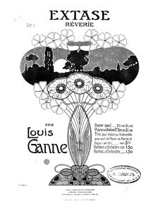 Partition complète, Extase, Rêverie, D major, Ganne, Louis par Louis Ganne