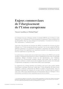 Enjeux commerciaux de l élargissement de l Union européenne ; suivi d un commentaire de Mathilde Maurel - article ; n°1 ; vol.363, pg 235-265