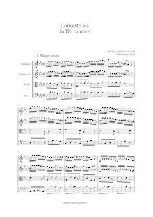 Partition complète, Concerto en Do minore per archi e continuo, Concerto in Do minore per archi e continuo