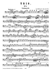 Partition de violoncelle, Piano Trio No.2, Op.15, G minor