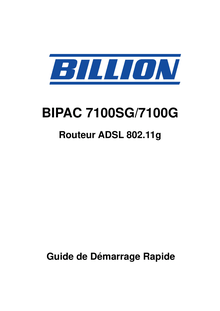 Notice ADSL Billion  BiPAC 7100SG