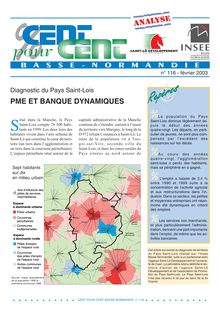 Diagnostic du Pays Saint-Lois - PME et banque dynamiques