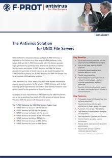 The Antivirus Solution for UNIX File Servers