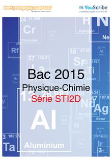 Corrigé - bac 2015 - Physique-Chimie - STI2D
