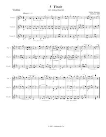 Partition violons 1/2/3,  No.6 en D major, Rondeau, Michel par Michel Rondeau