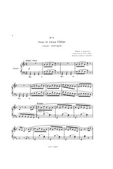 Partition No.5 Sous le vieux chêneChant rustique, Avril, poème pour piano