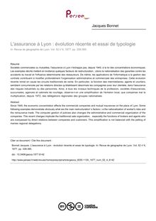 L assurance à Lyon : évolution récente et essai de typologie - article ; n°4 ; vol.52, pg 339-365