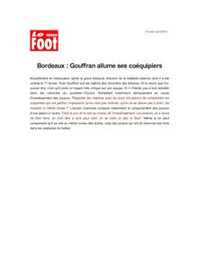 Bordeaux : Gouffran allume ses coéquipiers