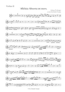 Partition violon 2, Alleluia Absorta est mors motet pour solistes STB, 2 violons et continuo