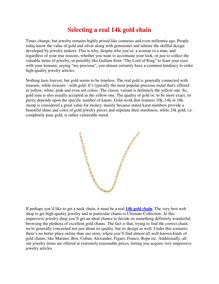 Selecting a real 14k gold chain