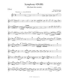 Partition hautbois 1, Symphony No.29, B♭ major, Rondeau, Michel