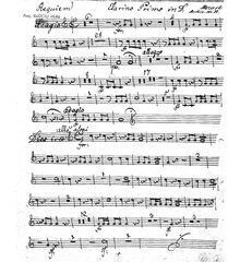 Partition trompette 1 (D), Requiem, D minor, Mozart, Wolfgang Amadeus