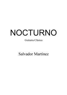 Partition complète, Nocturno, Martínez García, Salvador