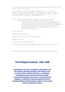 The Philippine Islands, 1493-1898 — Volume 23 of 55 - 1629-30 - Explorations by early navigators, descriptions of the islands and their peoples, their history and records of the catholic missions, as related in contemporaneous books and manuscripts, showing the political, economic, commercial and religious conditions of those islands from their earliest relations with European nations to the close of the nineteenth century.