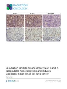 X-radiation inhibits histone deacetylase 1 and 2, upregulates Axin expression and induces apoptosis in non-small cell lung cancer