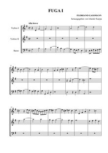 Partition complète, 12 Fugues pour 2 violons et Continuo, Gassmann, Florian Leopold