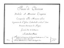 Partition complète, Pièces de Clavecin, Livre 1, Siret, Nicolas