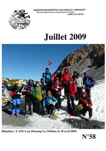 Bulletin n°58 - Juillet 2009 uillet 2009