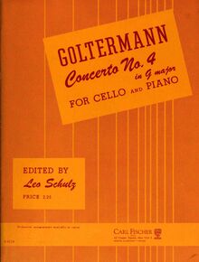 Partition couverture couleur, violoncelle Concerto No.4, Op.65, 4. Concertstück, Op.65