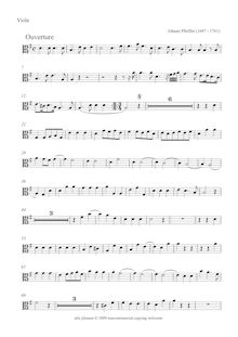 Partition altos, Ouverture en G major pour 2 hautbois, cordes et continuo