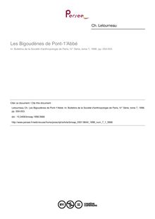 Les Bigoudènes de Pont-1 Abbé - article ; n°1 ; vol.7, pg 550-553